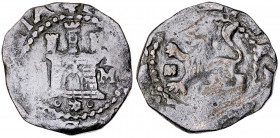 s/d (1580-1587). Felipe II. Segovia. I/M. 1 ochavo. (AC. 62) (J.S. A-209). Acueducto pequeño en reverso. 3,30 g. MBC-.