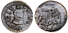 s/d. Felipe III. Granollers. 1 diner. (Cru.V.S. 1440) (Cru.C.G. 3742c) (AC. 41). 0,84 g. MBC.