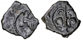 s/d. Felipe III. Lleida. 1 diner. (AC. 42) (Cru.C.G. 3773 var). Busto a izquierda. 0,89 g. BC+/MBC-.