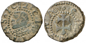 1612. Felipe III. Solsona. 1 diner. (AC. 52) (Cru.C.G. 3859). Buen ejemplar. Escasa. 1,26 g. MBC+.