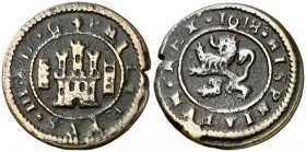 1618. Felipe III. Segovia. 4 maravedís. (AC. 268). Escasa. 3,14 g. MBC-.