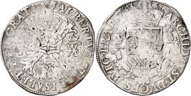 1616. Alberto e Isabel. Amberes. 1 patagón. (Vti. 348) (Vanhoudt 619.AN). 27,98 g. MBC-.