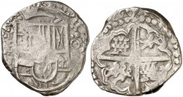 (16)29. Felipe IV. Potosí. T. 4 reales. (AC. 1093). En su "Cobs, Pieces of Eight and Treasure Coins", Sewall Menzel publica un ejemplar (Po-211) de es...