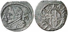 1640. Guerra dels Segadors. Barcelona. 1 ardit. (AC. 31) (Cru.C.G. 4554). Felipe IV. Escasa. 1,35 g. MBC.