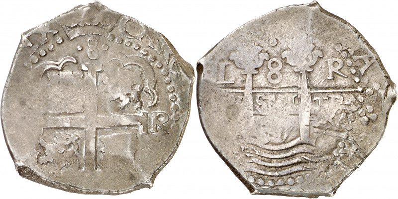 1687. Carlos II. Lima. R. 8 reales. (AC. 592). Acuñación floja. Escasa. 27,08 g....