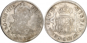 1779. Carlos III. México. FF. 2 reales. (AC. 668). 6,41 g. BC/BC+.