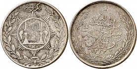Afganistán. 1914. 1 rupia. (Kr. 853). AG. 9,19 g. MBC.