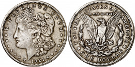 Estados Unidos. 1921. S (San Francisco). 1 dólar. (Kr. 110). AG. 26,53 g. MBC-.