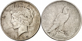 Estados Unidos. 1922. D (Denver). 1 dólar. (Kr. 150). AG. 26,47 g. MBC-.