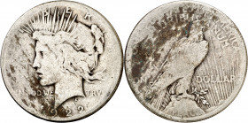 Estados Unidos. 1922. S (San Francisco). 1 dólar. (Kr. 150). Escasa. AG. 26,11 g. BC.