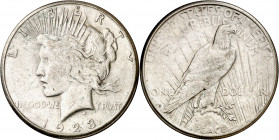 Estados Unidos. 1923. S (San Francisco). 1 dólar. (Kr. 150). Escasa. AG. 26,64 g. MBC/MBC+.