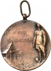(hacia 1915). Barcelona. Consurso. Copa Canaletas. Fútbol. (Cru.Medalles falta). Con anilla. Ex Áureo & Calicó 18/09/2014, nº 3030. Bronce. 17,28 g. Ø...