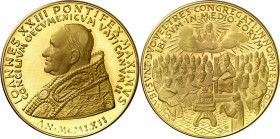 Vaticano. 1962. Juan XXIII. Medalla. En estuche con certificado. Oro. 35,25 g. Ø45 mm. Proof.