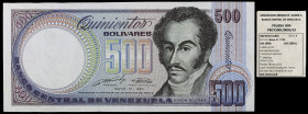Venezuela. 1990. Banco Central. BDDK. Prueba de 500 bolívares. (Pick NL (67d) (Sucre Prueba 500F). 31 de mayo. Prueba. S/C.