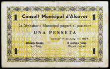 Alcover. 1 peseta. (T. 108). Raro. MBC-.