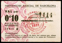 Barcelona. Preventori Judicial. 10 céntimos. (AL. 1359). Raro. MBC+.