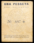 Calldetenes. 1 peseta. (T. 706). Cartón. Raro. MBC.