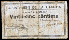 Garriga, la. 25 céntimos. (T. 1269). Raro. BC.
