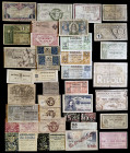 Lote de 36 billetes catalanes de la Guerra Civil y 2 pesetas 1938. A examinar. BC-/EBC-.