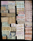 Lote de 63 billetes catalanes de la Guerra Civil. A examinar. BC-/EBC.