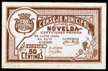 Novelda (Alicante). 50 céntimos. (KG. 539) (T. 1016) (RGH. 3867). MBC-.