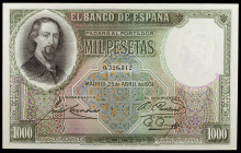 1931. 1000 pesetas. (Ed. C13) (Ed. 362). 25 de abril, Zorrilla. Raro. S/C-.