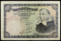 1946. 500 pesetas. (Ed. D53) (Ed. 452). 19 de febrero, Padre Vitoria. Raro. MBC-.