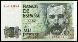 1979. 1000 pesetas. (Ed. E3a) (Ed. 477a). 23 de octubre, Pérez Galdós. Serie 1I. Error de impresión en anverso. S/C-.