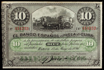 1896. Banco Español de la Isla de Cuba. 10 pesos. (Ed. CU70) (Ed. 73). 15 de mayo. Serie E. MBC-.