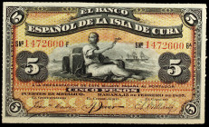 1897. Banco Español de la Isla de Cuba. 5 pesos. (Ed. CU83) (Ed. 86). 15 de febrero. EBC.