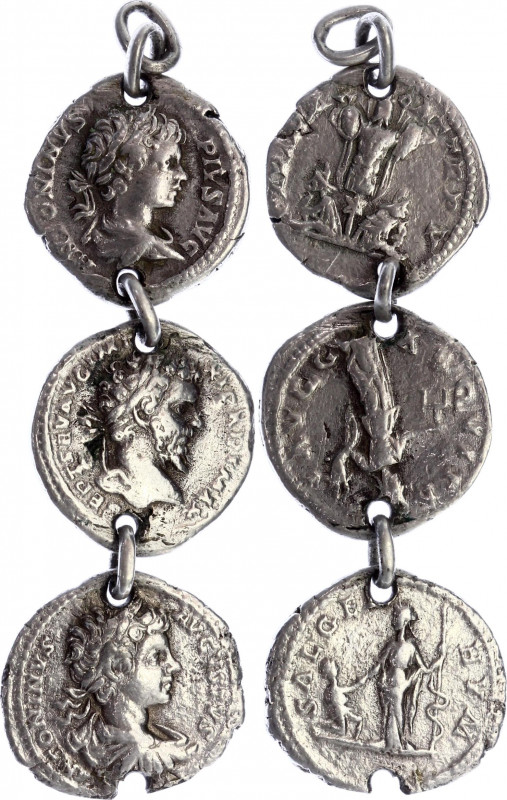 Roman Empire Denarius 150 - 250 AD
Silver, 9,3 gramm. Antique bracelet from den...