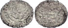 Golden Horde Yarmak 1290 AD
Silver, 1,03 gramm. Obv: Khan justice Toqta. Rev: Mint Qrim, tamgha of Batu, 69.
