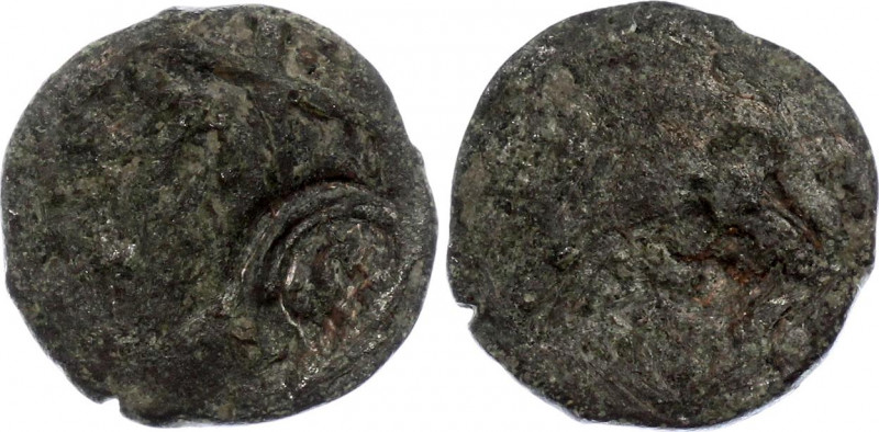 Golden Horde Follis 1400 AAD
Copper, 1,55 gramm. FoIIis with countermark "Khan"...