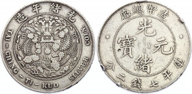 China Empire 1 Dollar 1908 (ND)
Y# 14; Silver 26.28 g.; VF+