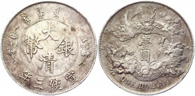 China Empire 1 Dollar 1911 (3)
Y# 31; Silver 27,15g.; XF