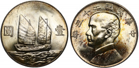 China Republic 1 Dollar 1934(23)
Y# 345; Silver 26.85g; Sun Yat-sen; Junk; Burning Mint Luster; Nice Patina; UNC