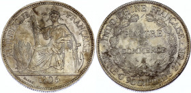 Indochina 1 Piastre 1906 A
KM# 5a.1; Silver; XF+