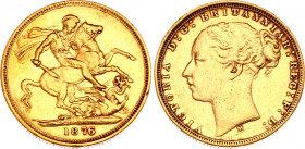 Australia Sovereign 1876 M
KM# 7; Gold (.917) 7,84g.; Victoria; Mint: Melbourne; XF-AUNC
