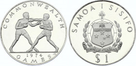 Samoa 1 Dollar 1974
KM# 18a; Silver, Proof; 10th British Commonwealth Games