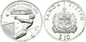 Samoa 10 Tala 1992
KM# 86; Silver, Proof; 1992 Summer Olympics, Barcelona