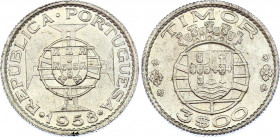 Timor 3 Escudos 1958
KM# 14; Silver; UNC