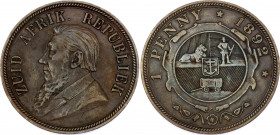 South Africa 1 Penny 1892
KM# 2; Copper; XF