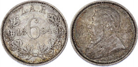 South Africa 6 Pence 1894
KM# 4; Silver; XF