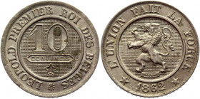Belgium 10 Centimes 1862 
KM# 22; Copper-Nickel 4,50g.; Leopold I; AUNC