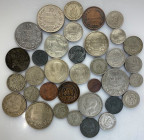 Bulgaria Lot of 35 Coins 1888 - 1943
with Silver; Various Dates & Denominations