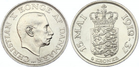 Denmark 2 Kroner 1937
KM# 830; Silver; 25th Anniversary - Reign of Christian X; UNC