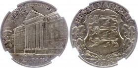 Estonia 2 Krooni 1932 GENI MS63
KM# 13; Silver; Tercentenary - University of Tartu