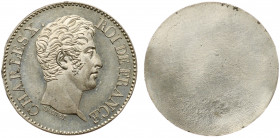 France 40 Francs 1824 Pattern by Brenet Charles X
G# 1094; Maz# 848; Tin 6.55g 26mm; Mint Paris; UNC