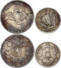 Chile 20 & 50 Centavos 1855 - 1866
Silver; Various Denominations; with nice toning