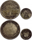 Costa Rica 5 & 25 Centavos 1864 - 1875
Silver